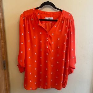 Ann Taylor LOFT orange blouse